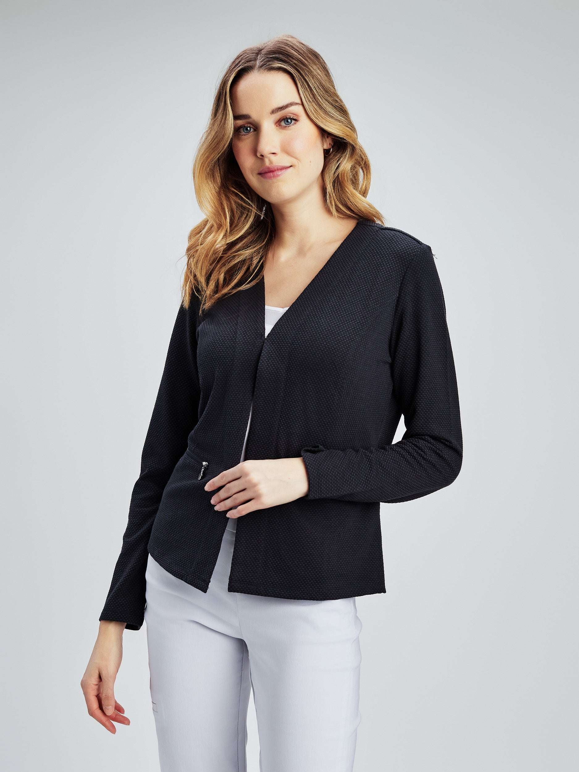 アイレネ　Eyelet High Gauge Cardigan High-Low Cardigan | Dia & Co