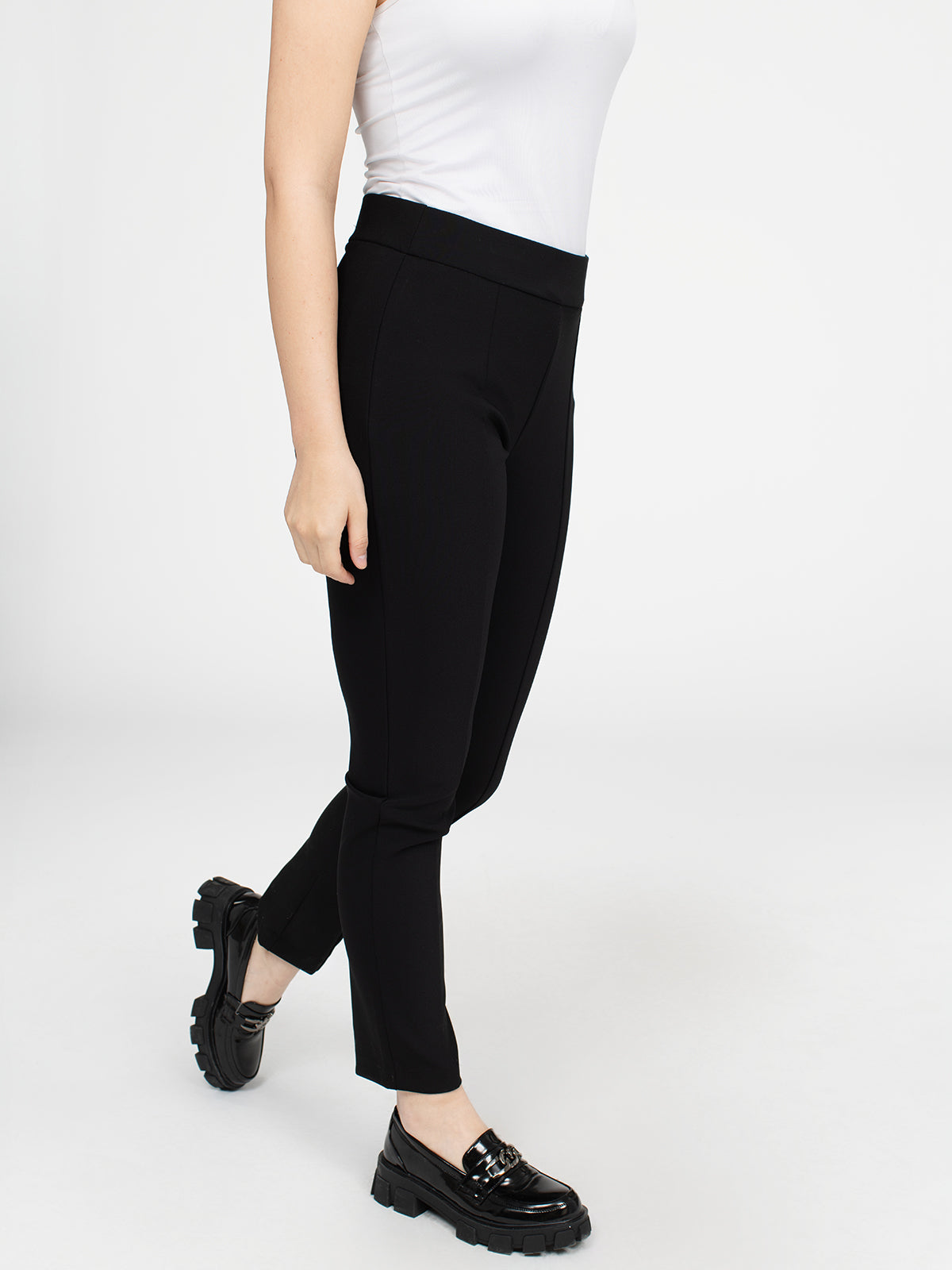 Pantalon Habillé Noir Daxon - Coupe Bas étroit, Taille Haute - Taille 40/42 - Neuf Sans étiquettes