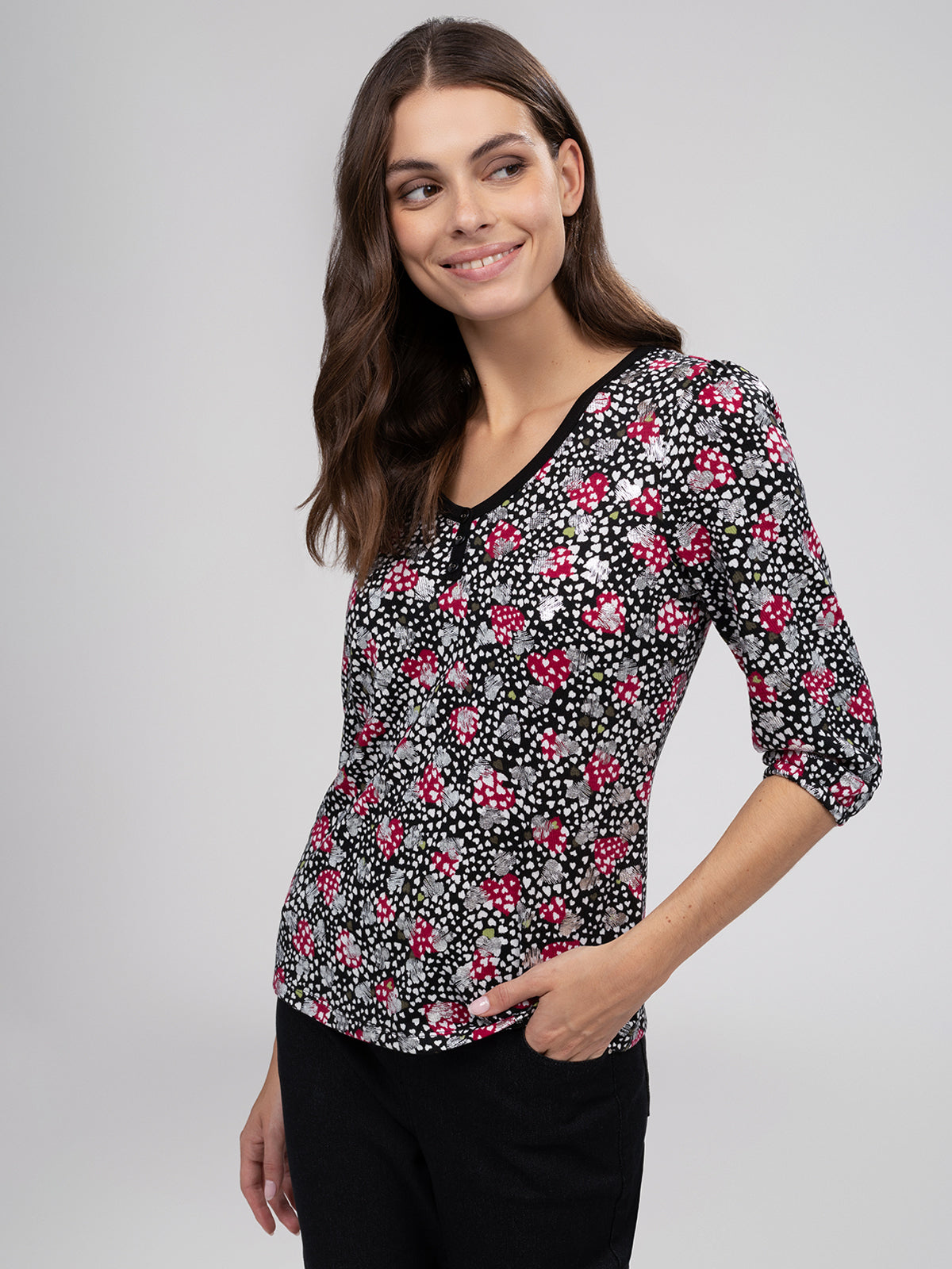 T-shirt semi-ajusté à manches 3/4 – Le Grenier T-shirt semi-ajusté à manches 3/4 – Le Grenier