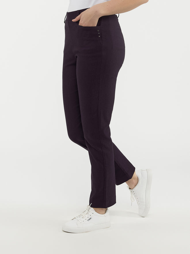 Pantalon Susan Graver - Noir - Petite Taille S - Jambe Droite - Élastiqué - Neuf