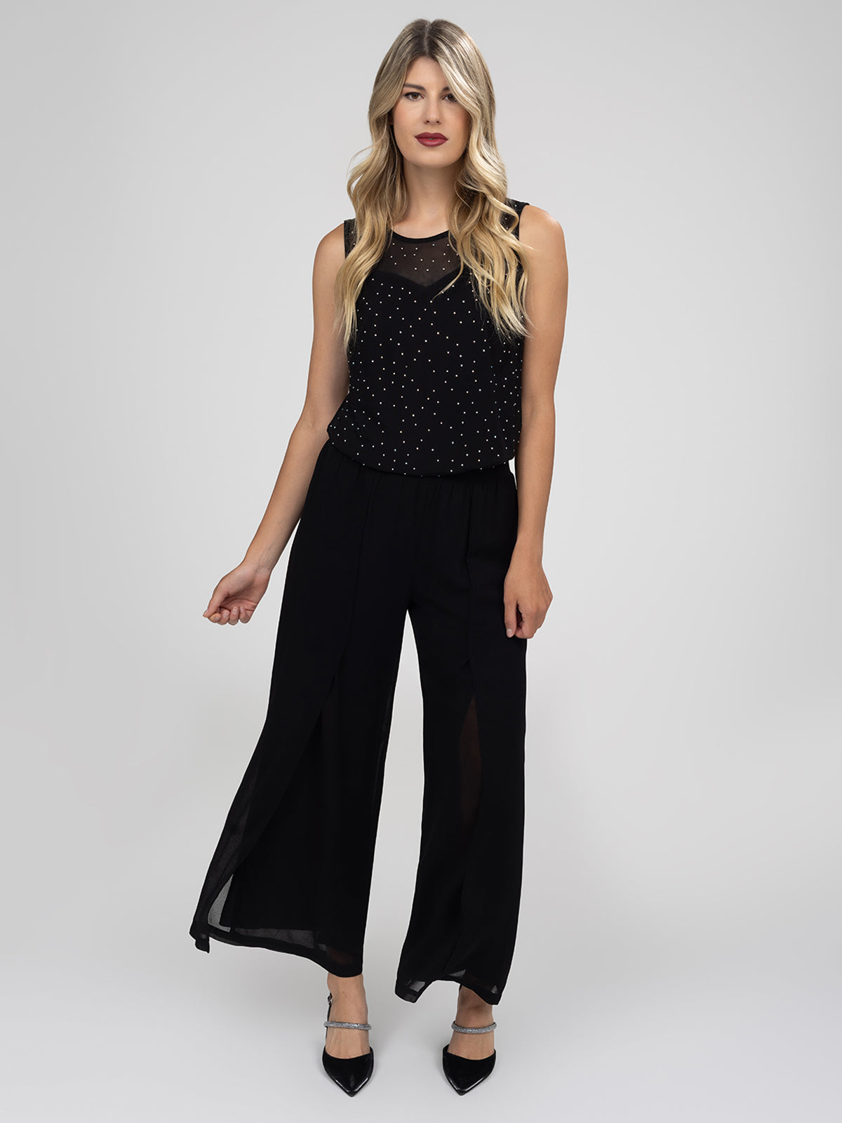 Pantalon Cheville à Jambe Étroite et Taille Haute à Enfiler Pantalon Cheville à Jambe Étroite et Taille Haute à Enfiler