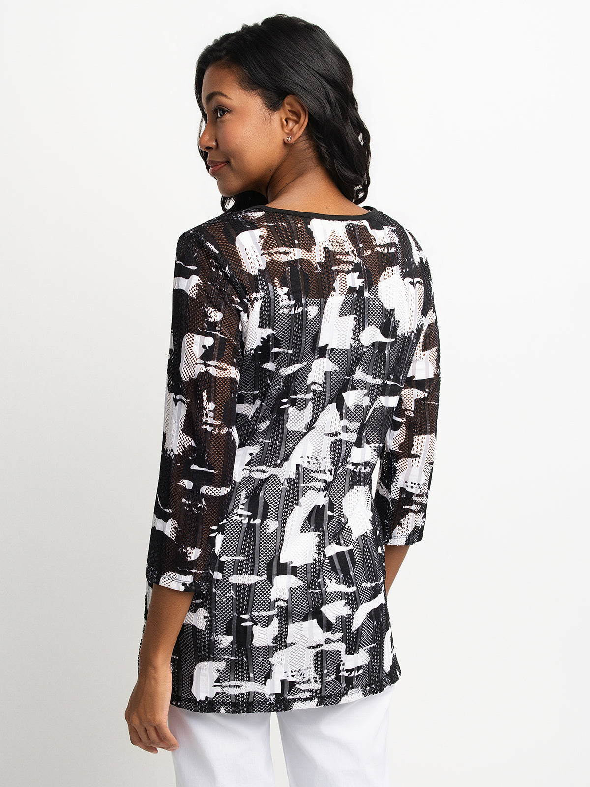 Tunique semi-ajustée à manches courtes