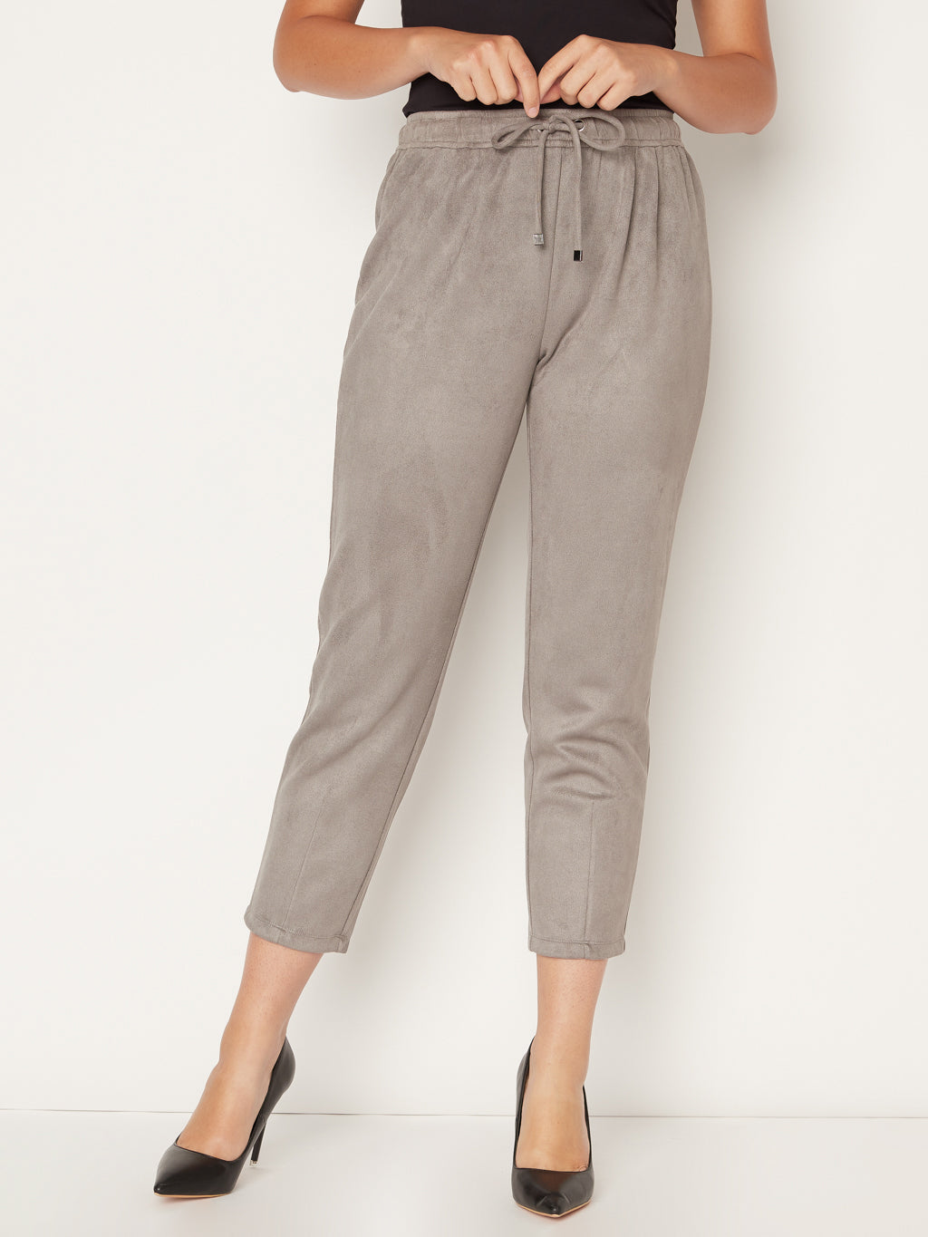 Narrow pull-on ankle pant