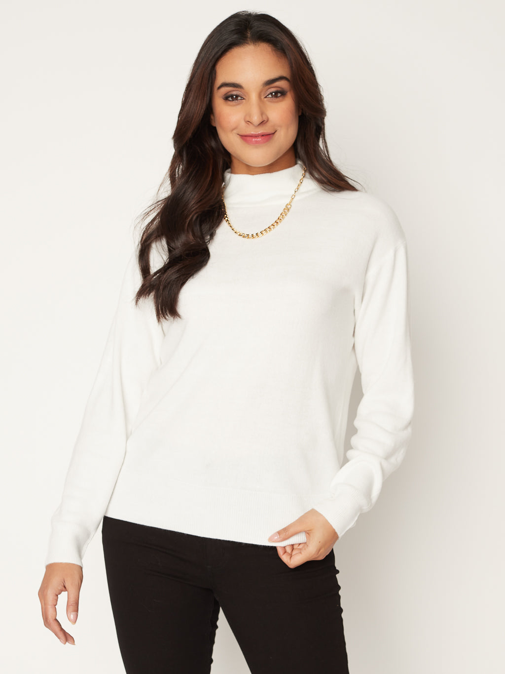 Long-sleeve loose pullover sweater 