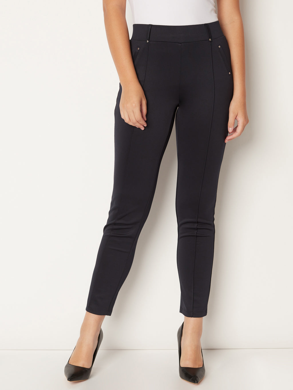 Pantalon étroit ajusté à enfiler