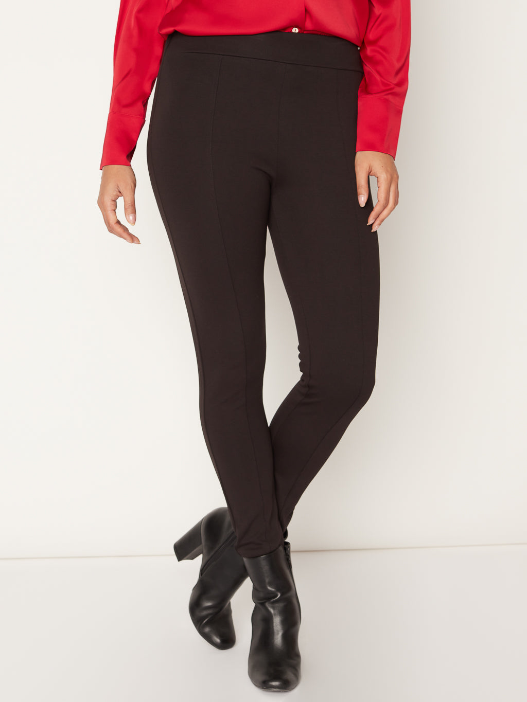 Narrow pull-on ankle pant